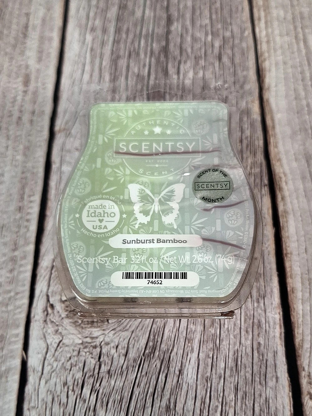 Scentsy Sunburst Bamboo Wax Bar – 5½ Cubes Remaining